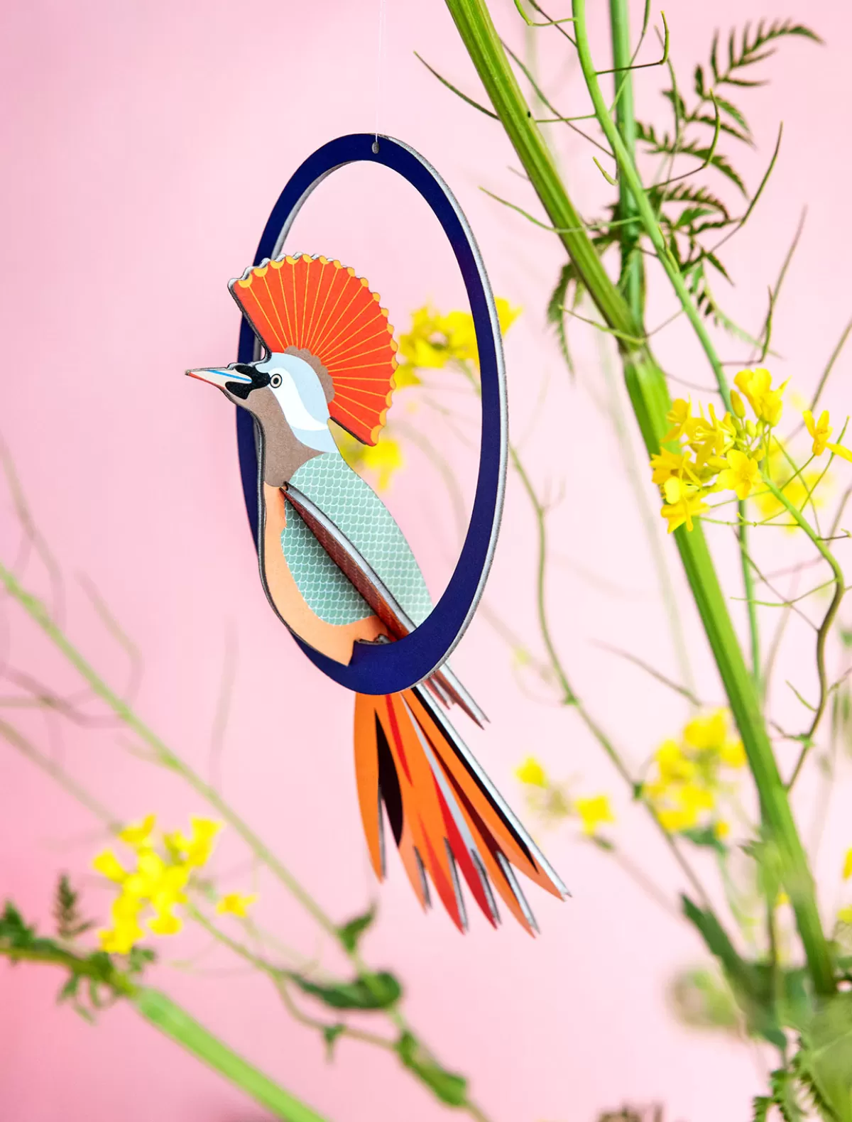 Studio ROOF Birds | Pop Out Cards-Pop Out Card, Swinging Crowned Obi